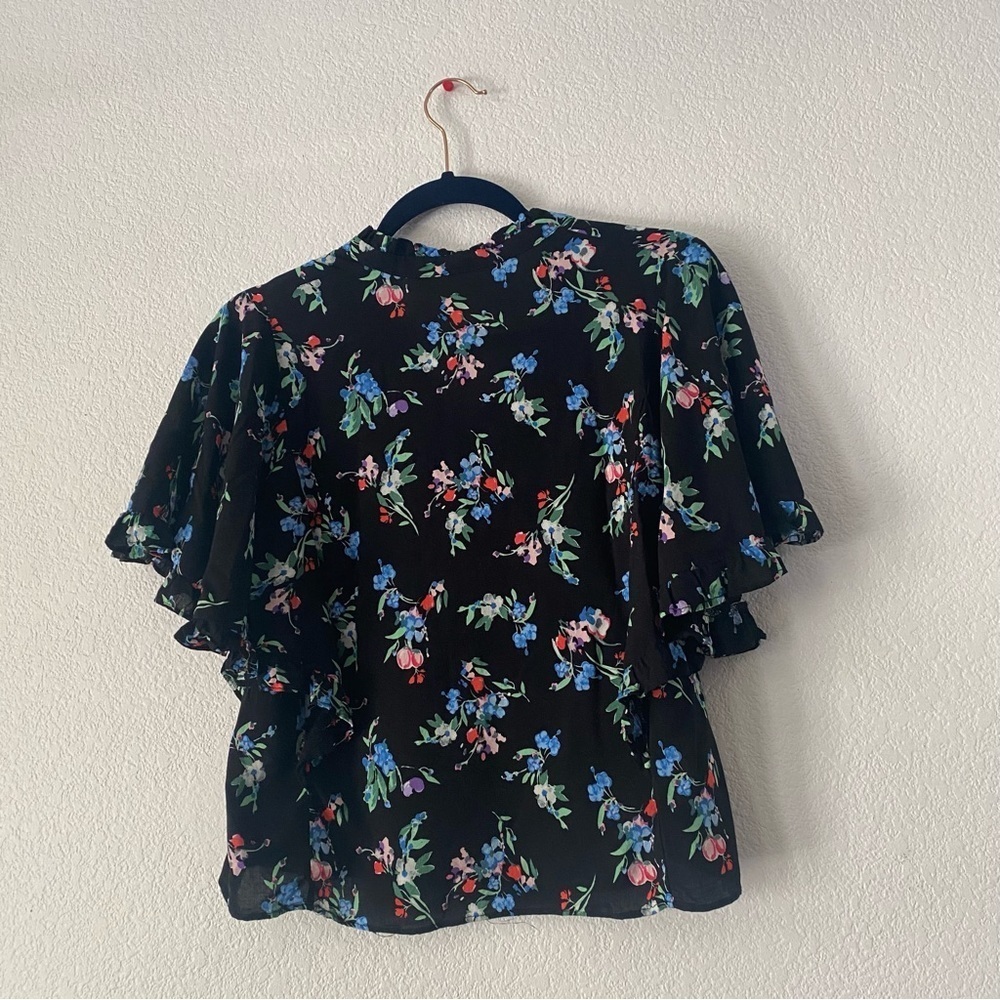 Maeve Averio Flutter Sleeve Button Down Top - image 3